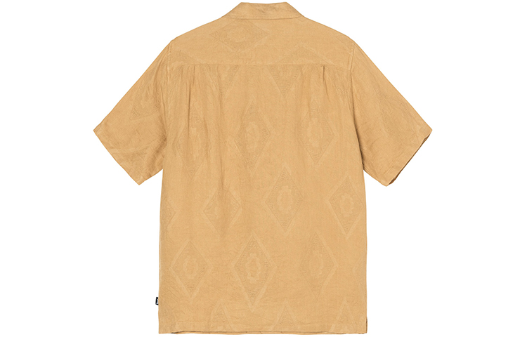 Stüssy Stussy Diamond Jacquard Linen Short Sleeve Retro Shirt 1110154 圖 3