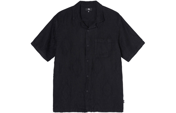 Stüssy Stussy Diamond Jacquard Linen Short Sleeve Retro Shirt 1110154 圖 5