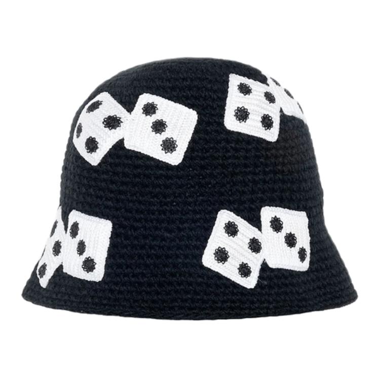 Lookbook Topi Baldi Akrilik Sulaman Dadu Stüssy Stussy Uniseks Gaya Pasangan Pelbagai Warna. SUSHT1321209M