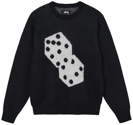 Stüssy Dice Mohair Sweater Leher Bulat Knit Vintage Amerika Unisex Pullover. 117097 Order Stüssy Dice Mohair Sweater Leher Bulat Knit Vintage Amerika Unisex Pullover. 117097
