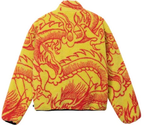 Stüssy FW22龙纹羊羔绒夹克 双面穿男女款外套 118510 3