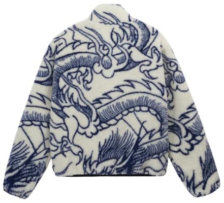 Stüssy FW22龙纹羊羔绒夹克 双面穿男女款外套 118510 Sizing Stüssy FW22龙纹羊羔绒夹克 双面穿男女款外套 118510