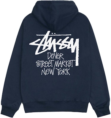 Stüssy Stussy DSM New York City Eksklusif Fleece Zip-Up Hoodie Unisex Gaya Vintage. 3973739 4