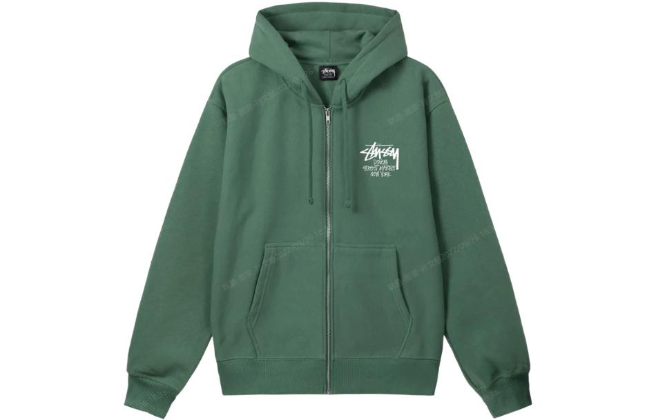 Purchase Stüssy DSM紐約限定復古風格Unisex羊毛拉鍊連帽外套 3973739