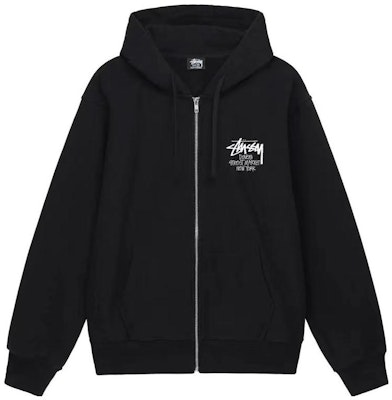 Stüssy Stussy DSM New York City Eksklusif Fleece Zip-Up Hoodie Unisex Gaya Vintage. 3973739 Sizing Stüssy Stussy DSM New York City Eksklusif Fleece Zip-Up Hoodie Unisex Gaya Vintage. 3973739
