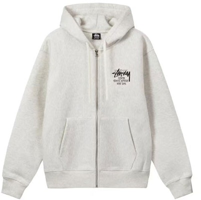Stüssy Stussy DSM New York City Eksklusif Fleece Zip-Up Hoodie Unisex Gaya Vintage. 3973739 1