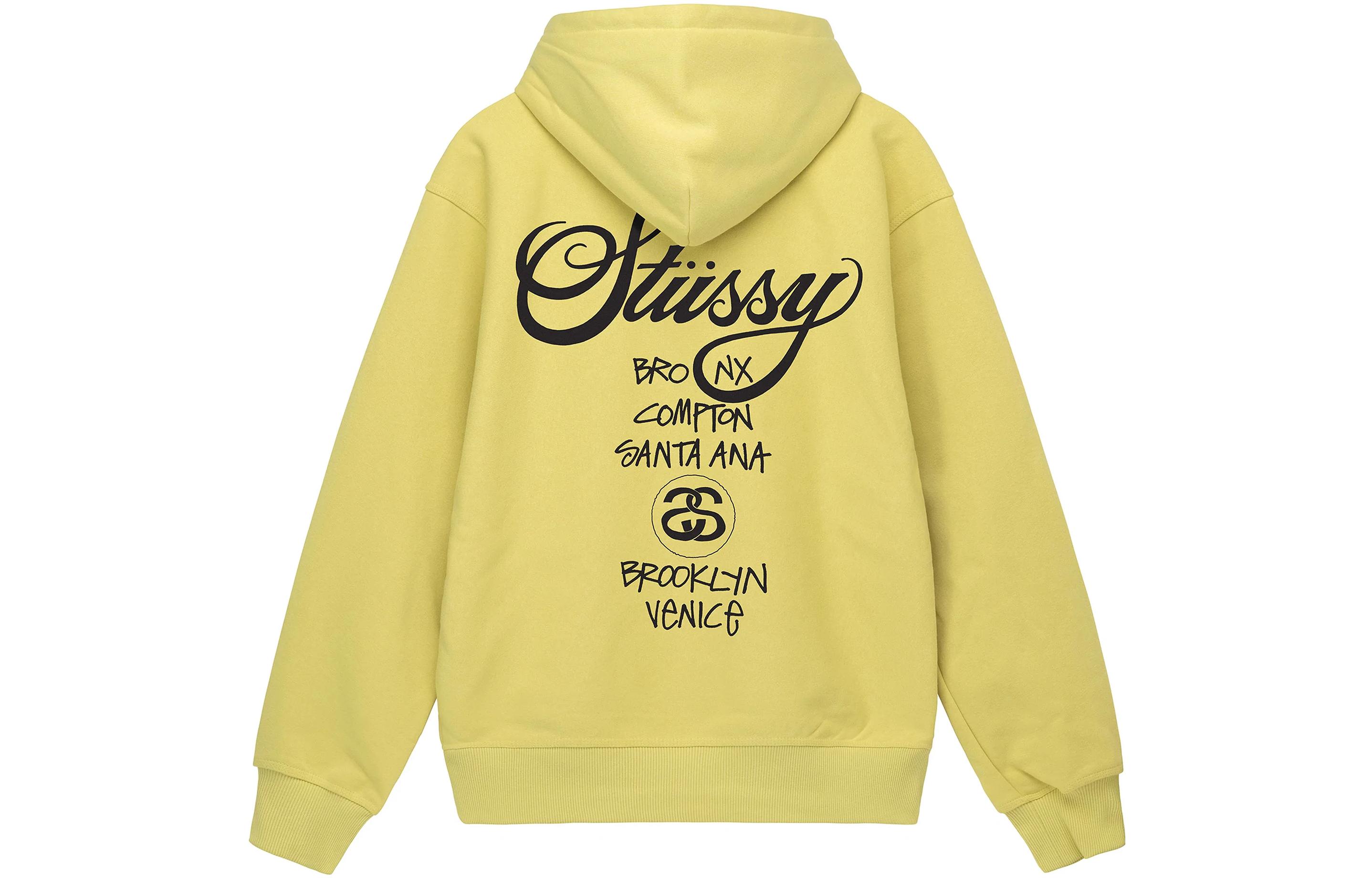 Stüssy Stussy DSM World Tour Zip Hoodie Letter Print Retro Unisex Sweatshirt. 3973714