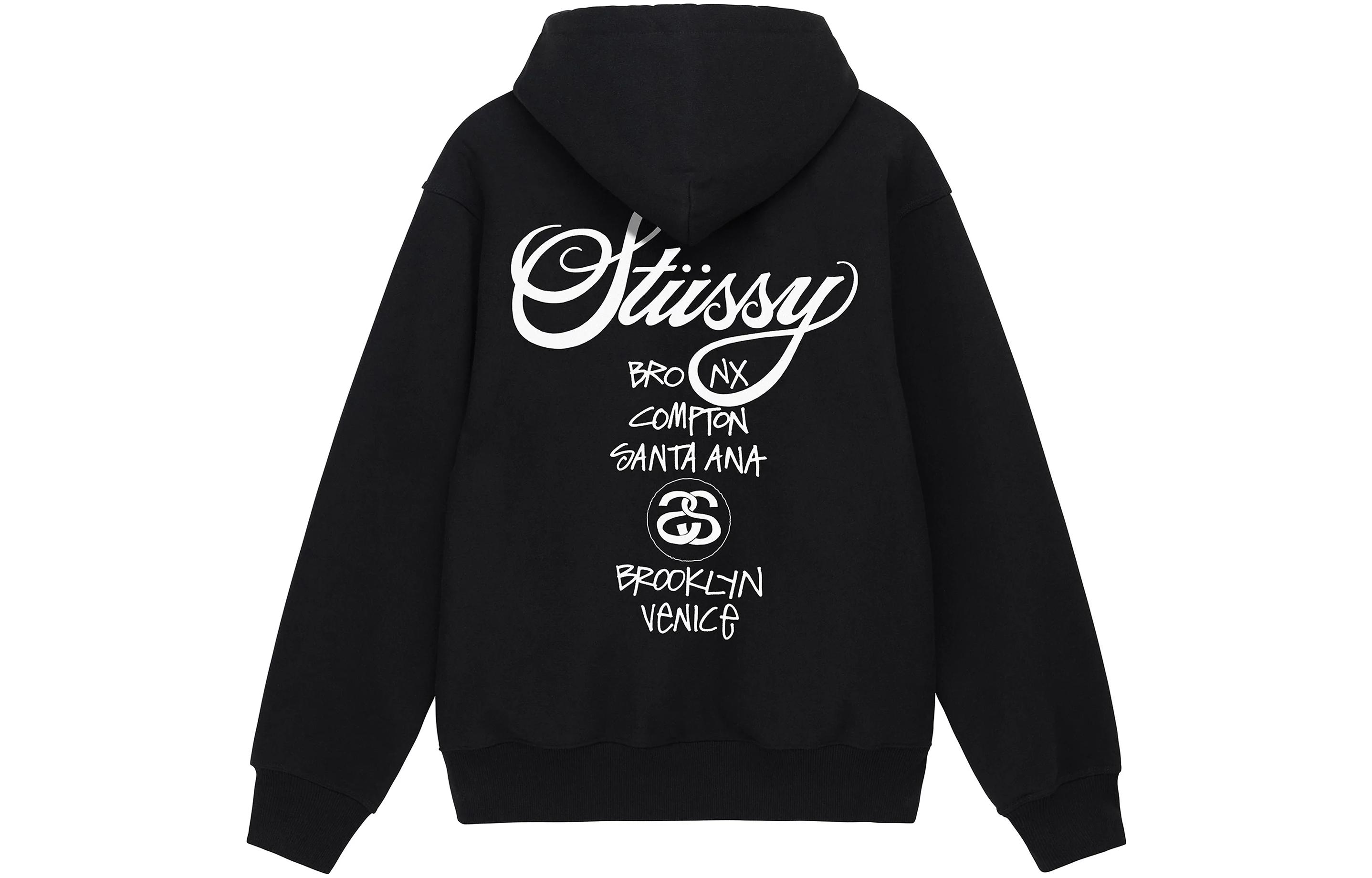 Stüssy Stussy DSM World Tour Zip Hoodie Letter Print Retro Unisex Sweatshirt. 3973714 圖 2