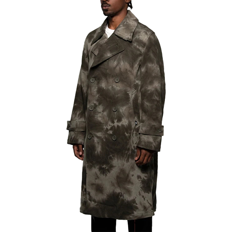 Stüssy Stussy Dyed Olive Trench Coat  Retro Long Sleeve Style. 115533 圖 4