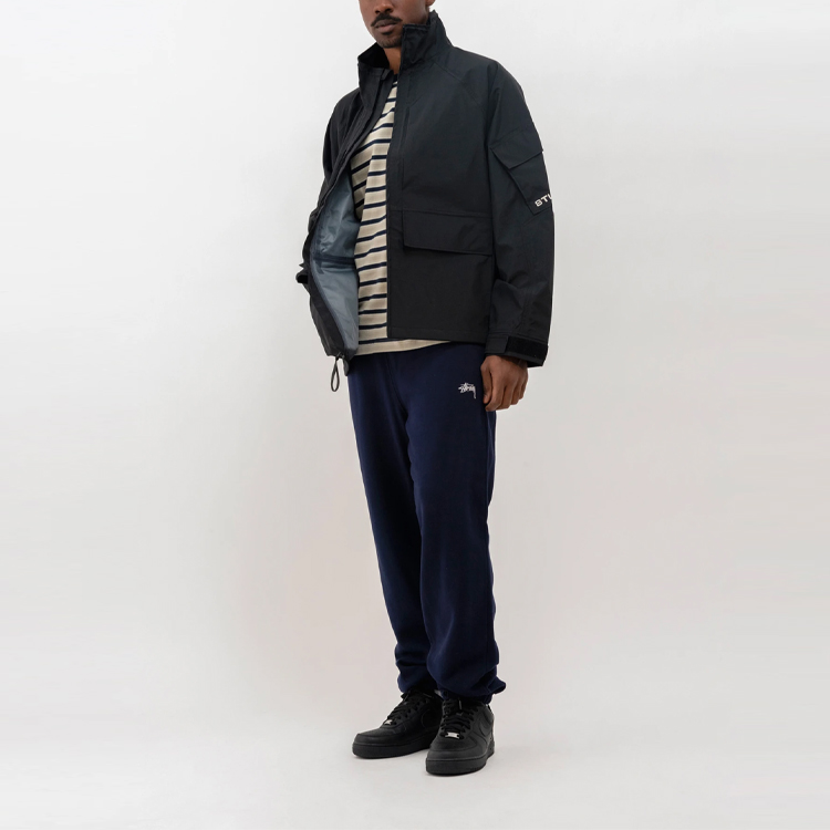 Stüssy Stussy Embroidered Logo Nylon Retro Varsity Jacket  Loose Fit. 115566 圖 8