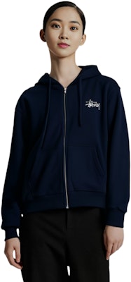 Stüssy Stussy Hoodie Logo Bordir Zip-Up Gaya Vintage Unisex. 1974762M 3