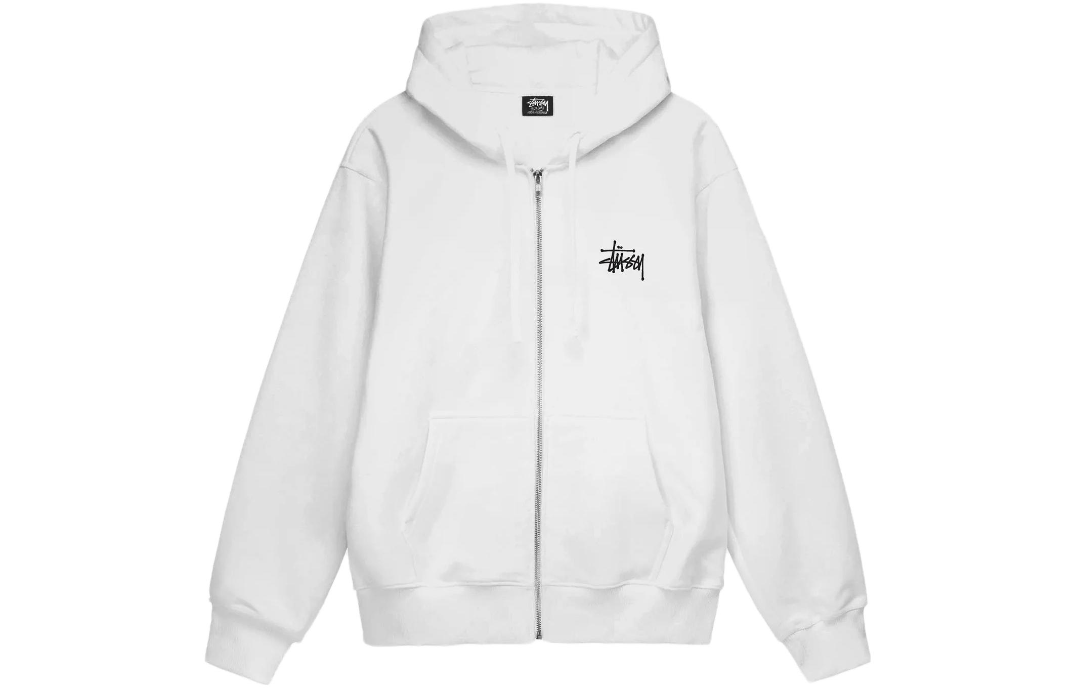 Shop Stüssy Stussy Hoodie Logo Bordir Zip-Up Gaya Vintage Unisex. 1974762M