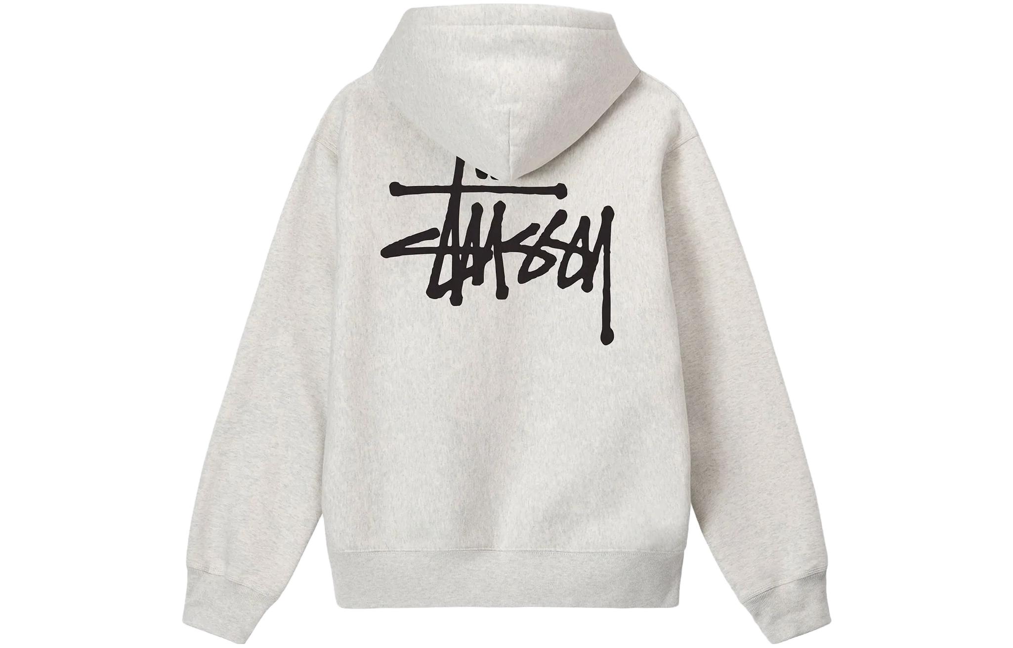 Sizing Stüssy Stussy Hoodie Logo Bordir Zip-Up Gaya Vintage Unisex. 1974762M