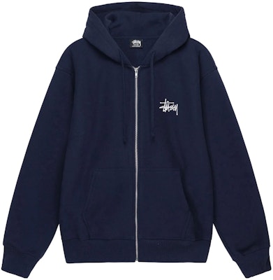 Stüssy Stussy Hoodie Logo Bordir Zip-Up Gaya Vintage Unisex. 1974762M 1