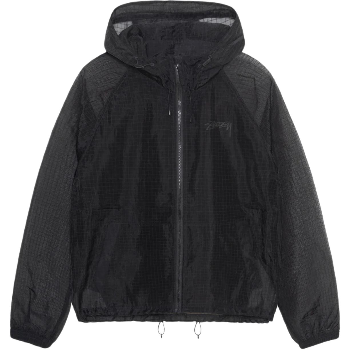 Order Stüssy Stussy Fall 2024 Beach Shell Transparent Ripstop Logo Zip Jacket Unisex Retro Style 115779