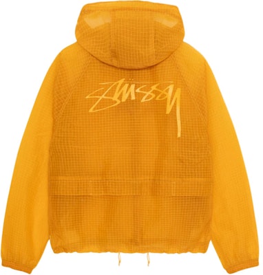 Stüssy Stussy Fall 2024 Beach Shell Transparent Ripstop Logo Zip Jacket Unisex Retro Style 115779 Details for Stüssy Stussy Fall 2024 Beach Shell Transparent Ripstop Logo Zip Jacket Unisex Retro Style 115779
