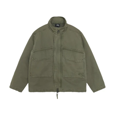 Stüssy Stussy Fall 2024 Unisex Retro Loose Fit Jacket with Embroidered Logo. 115782
