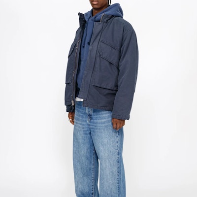 Jaket Retro Longgar Unisex Stüssy Stussy Fall 2024 dengan Logo Bordir. 115782 3