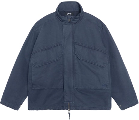 Jaket Retro Longgar Unisex Stüssy Stussy Fall 2024 dengan Logo Bordir. 115782 Sizing Jaket Retro Longgar Unisex Stüssy Stussy Fall 2024 dengan Logo Bordir. 115782