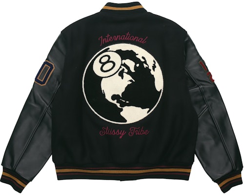 Jaket Varsity Pria Stüssy FW20 40th Anniversary 8 Ball Hitam Retro Style. 315167 Order Jaket Varsity Pria Stüssy FW20 40th Anniversary 8 Ball Hitam Retro Style. 315167