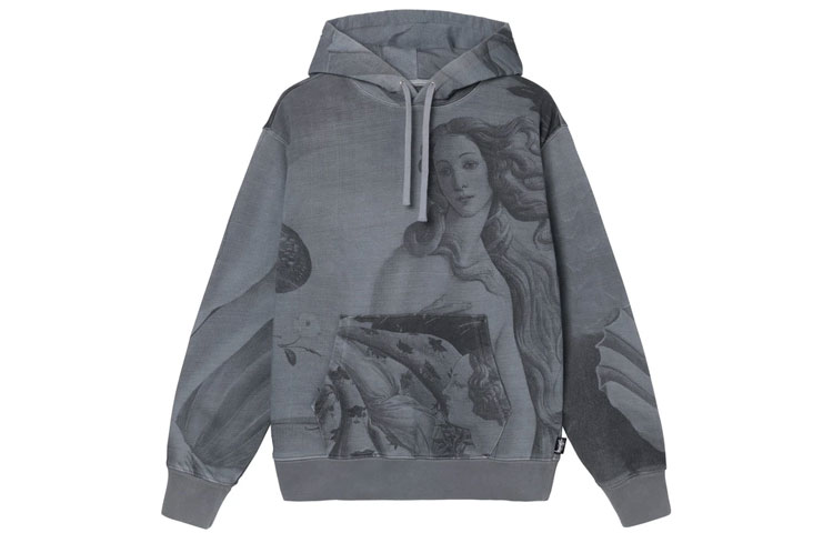 Stüssy Stussy FW21 Dyed Venus Hoodie Grey Unisex Vintage Style Pullover Sweatshirt. 118439F 圖 2