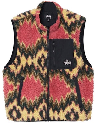 Stüssy FW21 Fillmore Sherpa Vest Retro Unisex Fleece Multicolor. 1184361 Order Stüssy FW21 Fillmore Sherpa Vest Retro Unisex Fleece Multicolor. 1184361