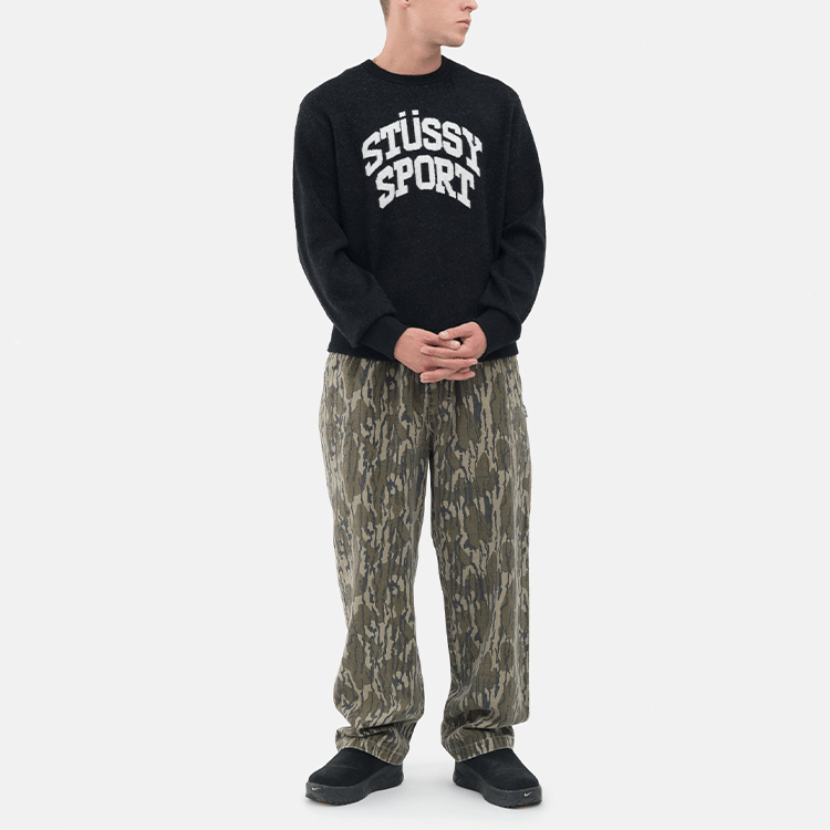 Stüssy Stussy FW21 Sport Sweater Letter Print Pullover Vintage Unisex Knitwear. 117104 圖 4