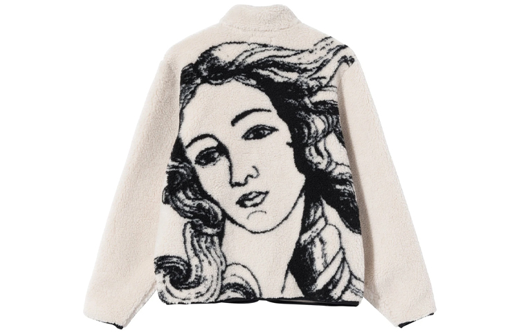 Order Stüssy Stussy FW21 Venus Jacquard Sherpa Jacket Cream Unisex Retro Fleece Fall Edition 118437F