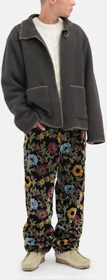 Stüssy 2021秋冬黑色Woodsy Blanket Stitch羊羔绒夹克复古休闲款式男女同款 218128 Purchase Stüssy 2021秋冬黑色Woodsy Blanket Stitch羊羔绒夹克复古休闲款式男女同款 218128