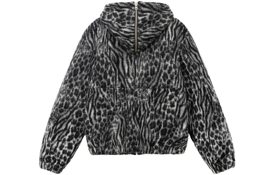 Stüssy Stussy FW22  Black Leopard Jacquard Workwear Vintage Hoodie Jacket. 115679 圖 3