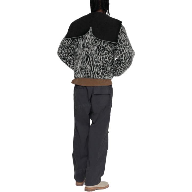 Stüssy Stussy FW22  Black Leopard Jacquard Workwear Vintage Hoodie Jacket. 115679 圖 5