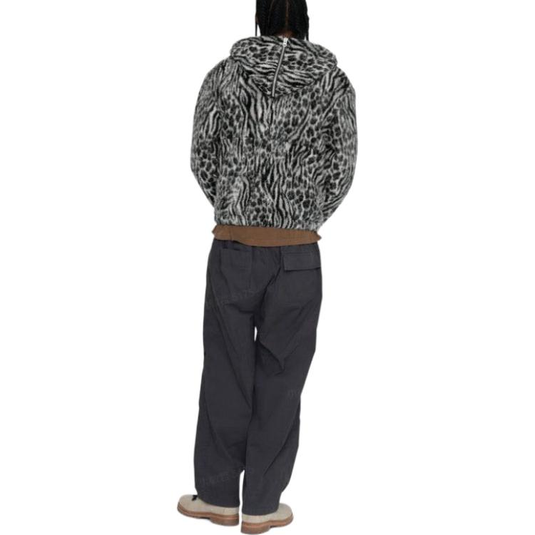 Stüssy Stussy FW22  Black Leopard Jacquard Workwear Vintage Hoodie Jacket. 115679 圖 6