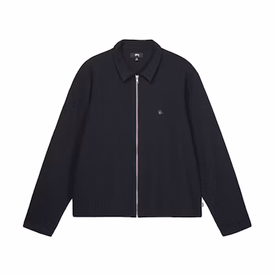 Stüssy Stussy FW22 Solid Zip-Up Collar Vintage Long-Sleeve Jacket. 1140317