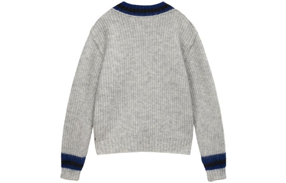 Stüssy Stussy FW22  V-Neck Colorblock Pullover Wool Sweater Retro Style. 117142 圖 3