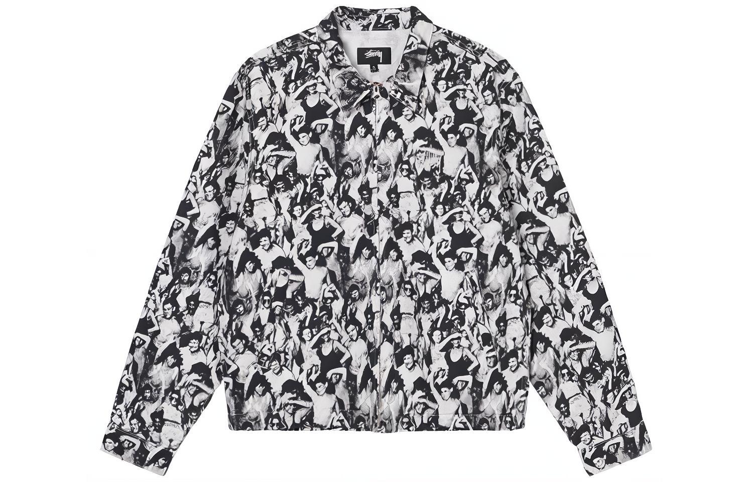 Stüssy Stussy FW22 Beach Mob Bing Jacket All-Over Print Vintage-Style Zip Jacket Multicolor 115651