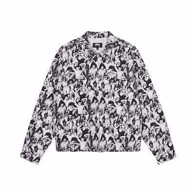 Stüssy Stussy FW22 Beach Mob Bing Jacket All-Over Print Vintage-Style Zip Jacket Multicolor 115651