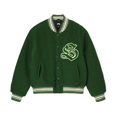 Stüssy Stussy FW22 Casentino Wool Varsity Jacket Retro Embroidered Unisex Baseball Jacket. 115678