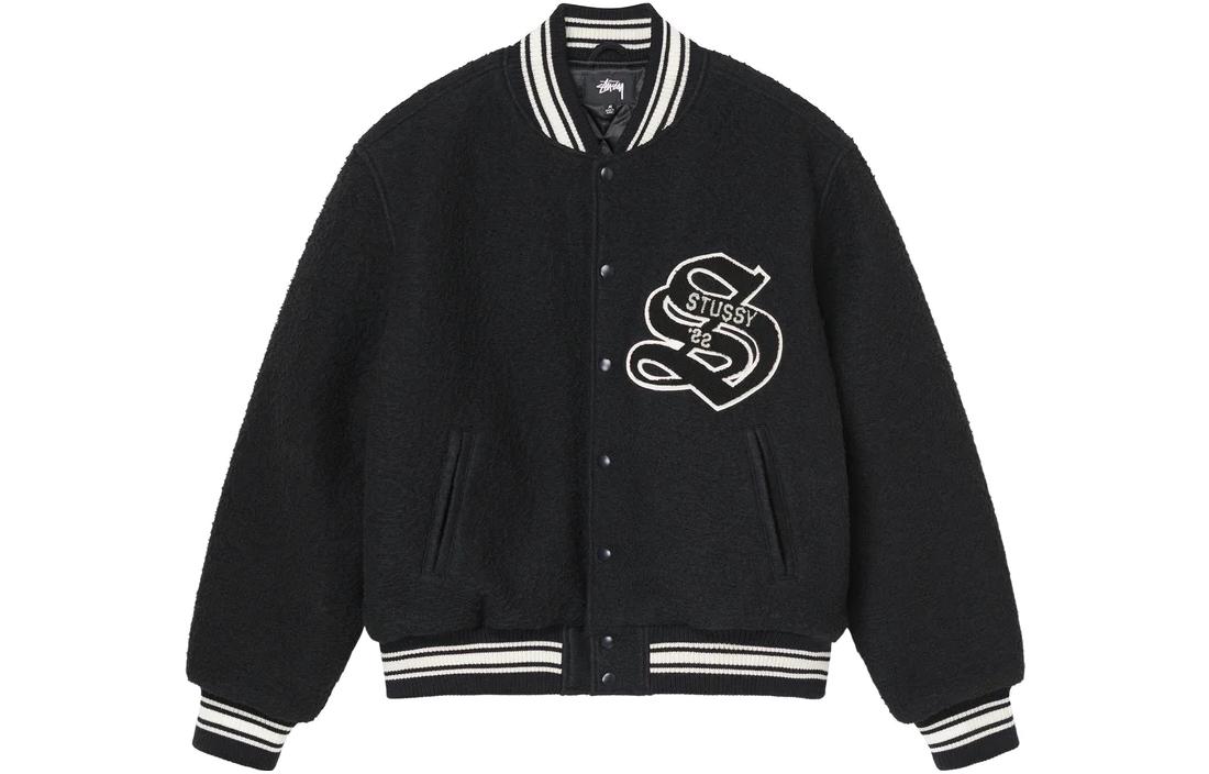 Stüssy Stussy FW22 Casentino Wool Varsity Jacket Retro Embroidered Unisex Baseball Jacket. 115678 圖 7