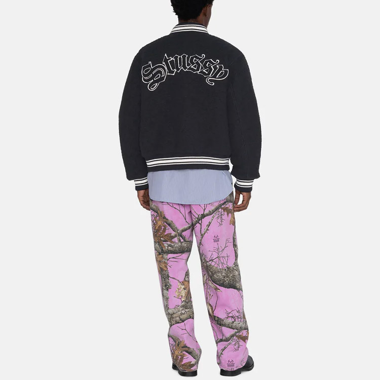Stüssy Stussy FW22 Casentino Wool Varsity Jacket Retro Embroidered Unisex Baseball Jacket. 115678 圖 10