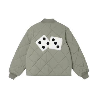 Stüssy Stussy FW22 Dice Quilted Liner Jacket Retro Style Casual Outerwear. 115652