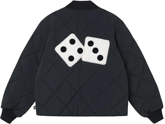 Stüssy FW22 Dice Quilted Liner Jacket Jaket Gaya Retro Kasual Lelaki. 115652 Purchase Stüssy FW22 Dice Quilted Liner Jacket Jaket Gaya Retro Kasual Lelaki. 115652