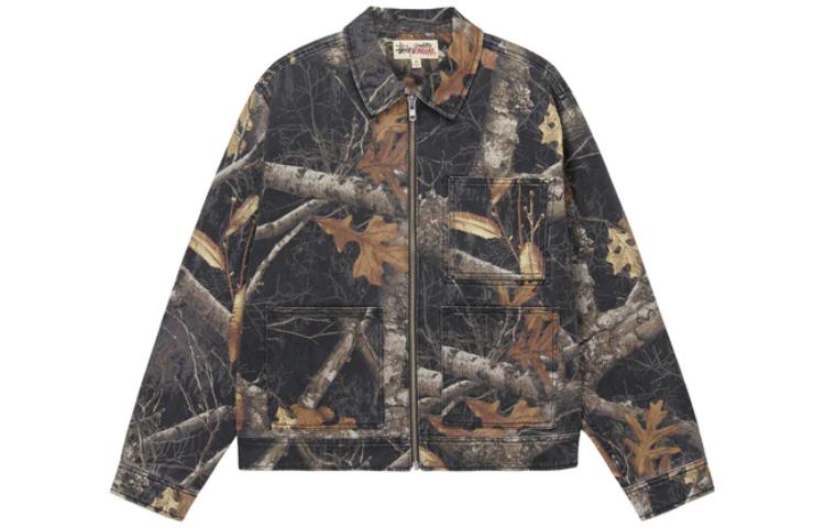Stüssy Stussy FW22 Fall Leaves Logo Vintage Workwear Jacket Unisex. 115683