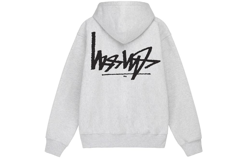 Shop Stüssy 斯圖西 FW22 翻轉拉鍊帽衫字母印花復古男女款衛衣. 1974895