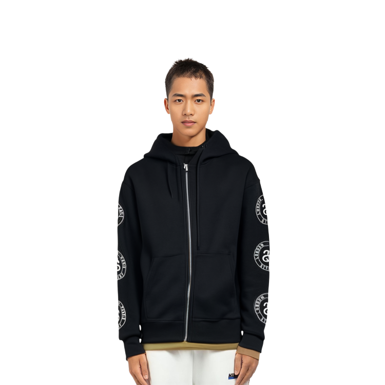 Stüssy Stussy FW22 Letter Graphic Zip-Up Hoodie  Retro Style Long Sleeve Pullover. 1974860 圖 12