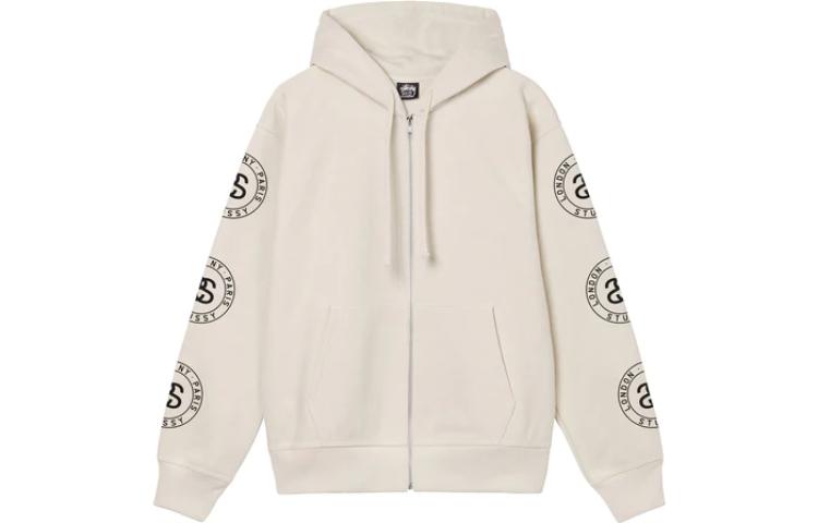 Stüssy Stussy FW22 Letter Graphic Zip-Up Hoodie  Retro Style Long Sleeve Pullover. 1974860 圖 13