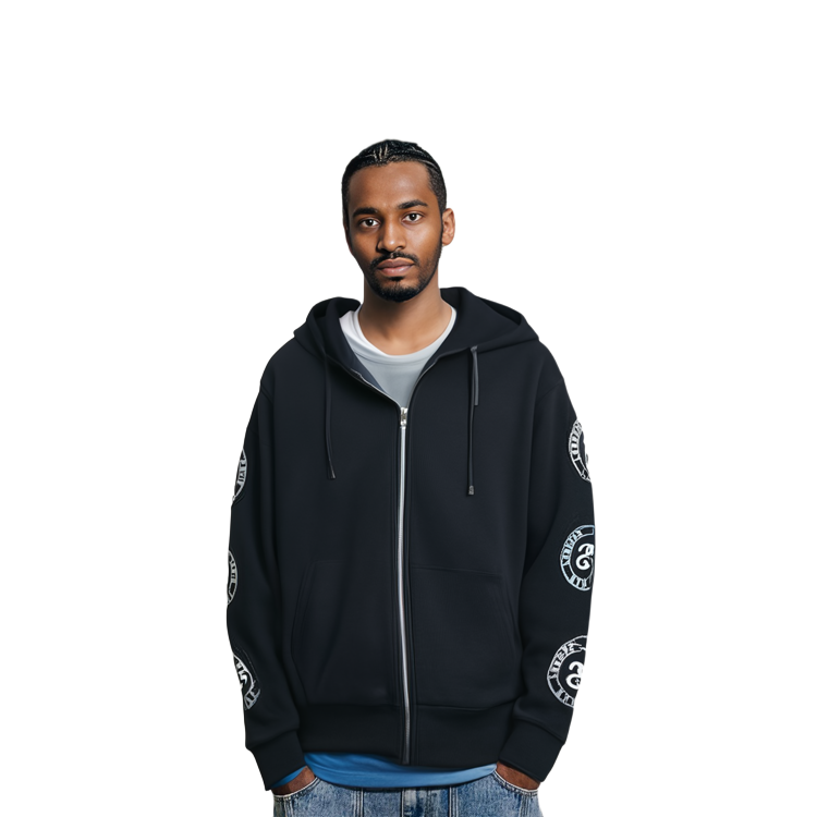 Stüssy Stussy FW22 Letter Graphic Zip-Up Hoodie  Retro Style Long Sleeve Pullover. 1974860 圖 6