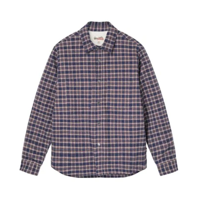 Stüssy Stussy FW22 Plaid Button-Up Long Sleeve Vintage Shirt Blue (). 1110268