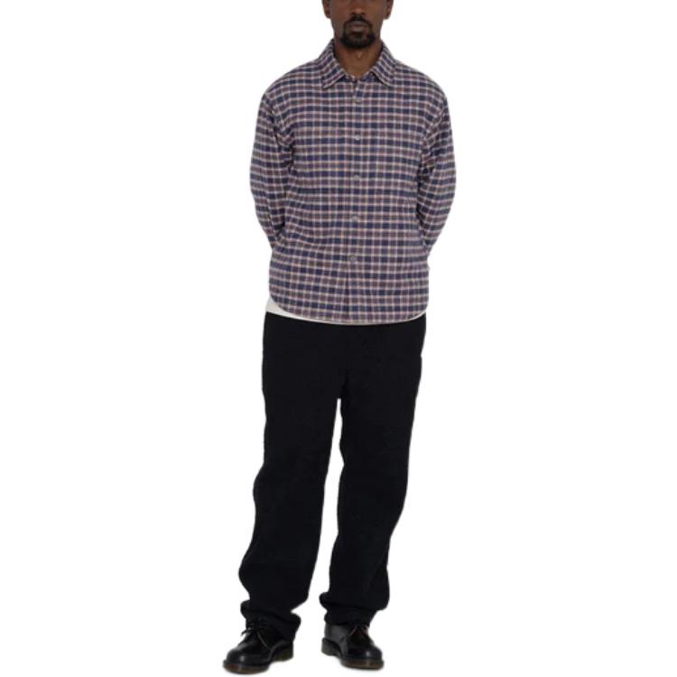 Stüssy Stussy FW22 Plaid Button-Up Long Sleeve Vintage Shirt Blue (). 1110268 圖 4