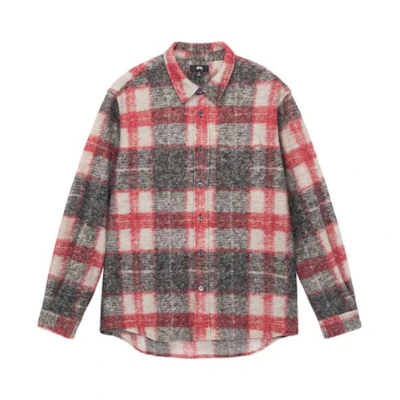 Stüssy Stussy FW22 Plaid Knit Long Sleeve Vintage American Shirt for Men. 1110269