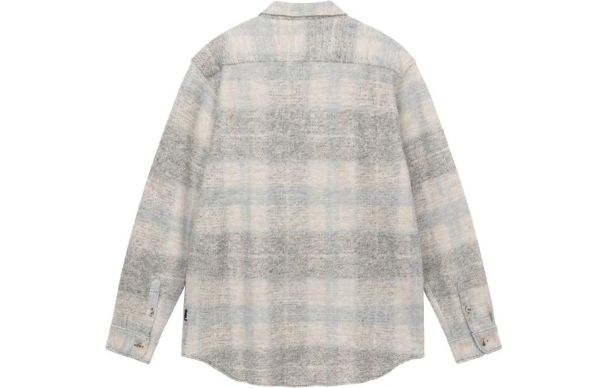 Stüssy Stussy FW22 Plaid Knit Long Sleeve Vintage American Shirt for Men. 1110269 圖 15